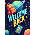 thumbnail image 4 of Space Theme Welcome Back Banner School Backpack and Planets Colorful Backdrop Classroom Decorations Outer Space Party Supplies Photography Props, 4 of 4
