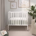 thumbnail image 3 of Dream On Me, 3 in 1 Birch Folding Portable Crib - White, 3 of 11