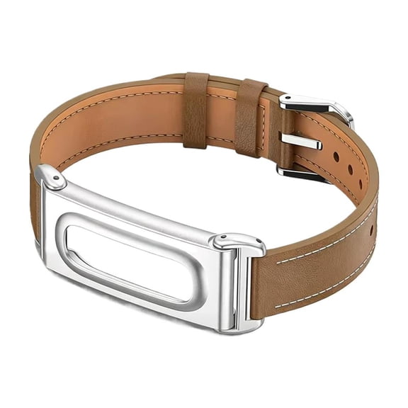 Leather Style Watch Band Compatible with Fitbit Air, Quick Release Replacement Wristband with Metal Buckle