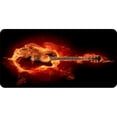 thumbnail image 1 of Flaming Guitar Photo License Plate, 1 of 1