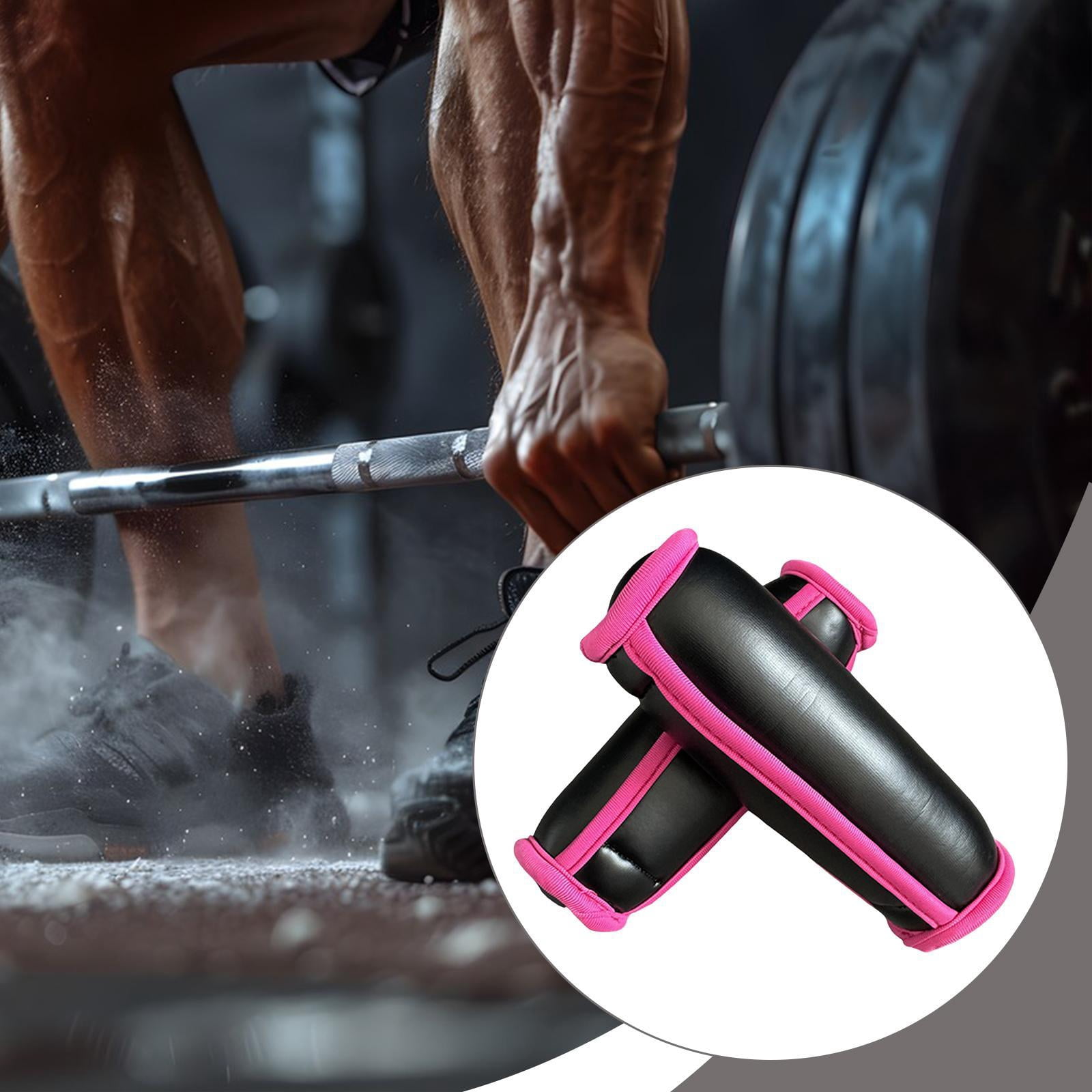 funtasica 2Pcs Handle Weights Soft Dumbbells Total 1lb Workout with Hand Strap Walking Weights for Cardio Mom Dad Women Men Gym Fitness Black Pink