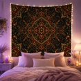 thumbnail image 2 of Intricate Red and Gold Mandala on Dark Background, Majestic Maximalist for Art Decor Enthusiasts, Ornate Floral Wall Art, Housewarming Gift, Tapestry Wall Hanging for Living Room and Bedroom, 2 of 7