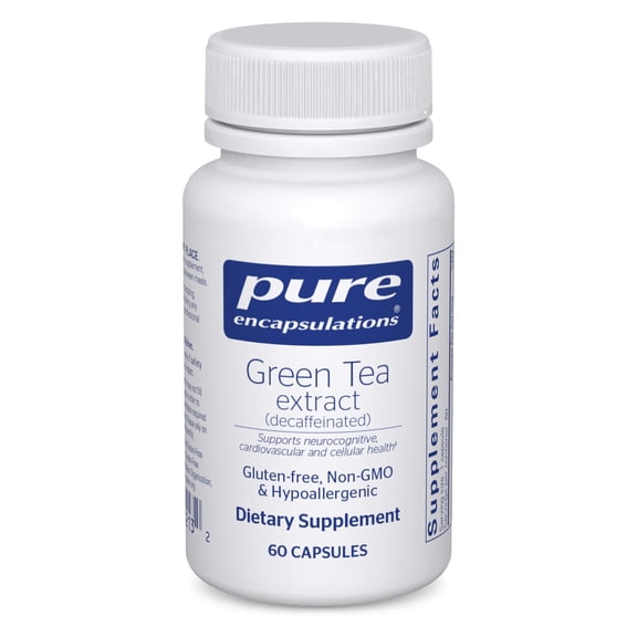 Pure Encapsulations Green Tea Extract (Decaffeinated) | Hypoallergenic Antioxidant Support for All Cells in the Body* | 60 Capsules