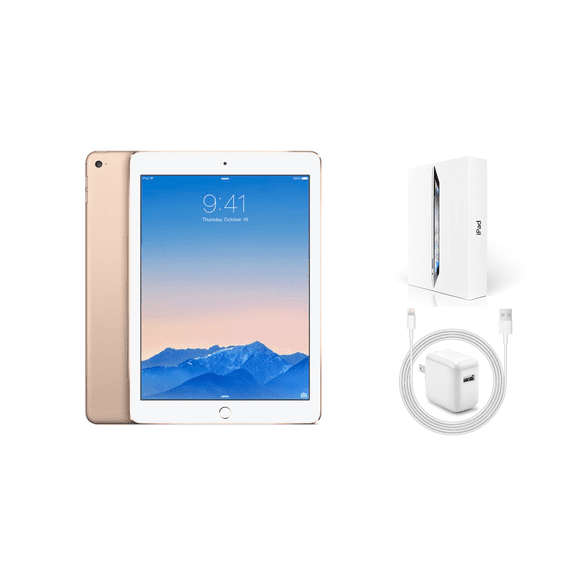 Open Box Apple ipad air 2nd Generation 128 GB Wi-Fi Cellular Gold