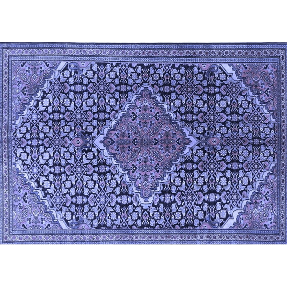 Ahgly Company Indoor Rectangle Persian Blue Traditional Area Rugs, 5' x 8'