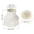 thumbnail image 2 of Uxcell Polyvinyl Chloride Reducer Pipe Fitting 3.54 inch x 1.97 inch 2 Pack Straight Coupling Adapter Connector White, 2 of 5