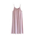 thumbnail image 2 of Fanxing Womens Nightgown Built in Bra Sleeveless Long Night Gown Slip Sleep Dress Swing Sleepwear Soft Flowy Lounge Dress Pink,L, 2 of 8