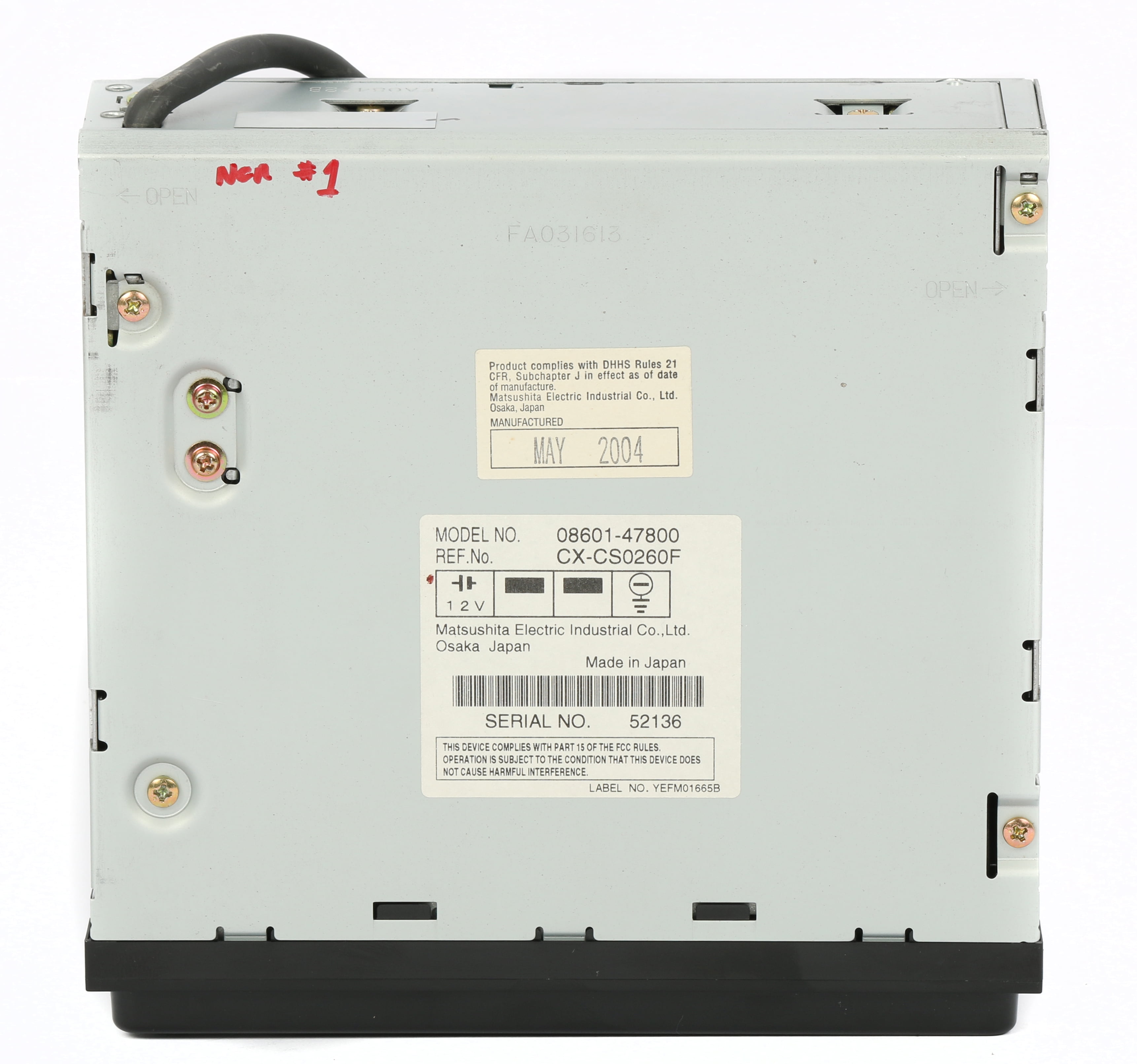 Restored 2004-2005 Toyota Prius 6 Compact Disc Player 08601-47800 Face 74845 (Refurbished)
