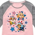 thumbnail image 3 of Paw Patrol - Americana - 4th of July Pup Stars - Toddler & Youth Girls Raglan Graphic T-Shirt, 3 of 5