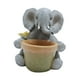 thumbnail image 2 of Estatua de elefante para jardín, maceta de resina, decoración del hogar, multiusos Con un pájaro, 2 of 9
