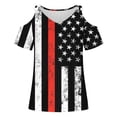 thumbnail image 3 of Fiudx Liquidación de Ofertas Flash Blusas de Cuello Redondo de Manga Corta con Estampado Informal a La Moda para Mujer, 3 of 4