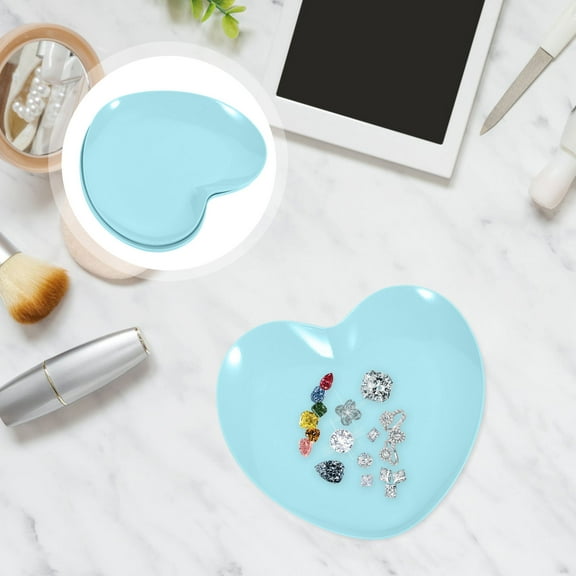 WASHWEPE 2Pcs Jewelry Organizer Tray Heart-Shaped Compact Design for Accessories