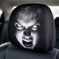 thumbnail image 6 of Car Headrest Cover | 2 Pack Scary Halloween Decorations | Spooky Halloween Car Decorations | Halloween Car Accessories for Holiday Haunted House Decor, Gift for Horror Fans, Black, 6 of 9
