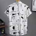 thumbnail image 6 of 80s 90s Outfit Hawaiian Shirt for Men Short Sleeve Button Down Shirts Printed Funny Party Outfit Sizes S-2XL White, 6 of 9