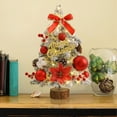thumbnail image 4 of Tabletop Christmas Tree with LED Lights 17.7 Inch - Pre-Lit Mini Artificial Xmas Tree with Ornaments for Home, Office, Dorm Room, and Holiday Table Decor, 4 of 5