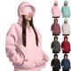 thumbnail image 1 of Suéteres para mujer,Sudadera con capucha para mujer, informal, de forro polar, con bolsillos, mezcla de poliéster, para usar en casa, sopatenor, 1 of 9