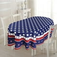 thumbnail image 3 of 4th of July Oval Tablecloth 60x102 Memorial Day Patriotic Table Cloths Waterproof American Flag Table Cover for Oval Table, 3 of 6
