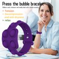 thumbnail image 2 of Pulsera de burbujas de empuje cuadrada usable Juguete de rompecabezas de juguete sensorial (púrpura) Likrtyny juguetes de los niños, 2 of 8