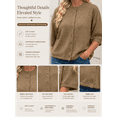 thumbnail image 3 of Eytino Womens Cardigans Knitted 3/4 Sleeve Button Down Sweater Lightweight Casual Loose Fall Streetwear, 3 of 10
