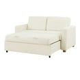 thumbnail image 6 of Serta Tennyson Scandinavian Convertible Loveseat with Full Size Sleeper, Ivory Boucle Fabric, 6 of 7