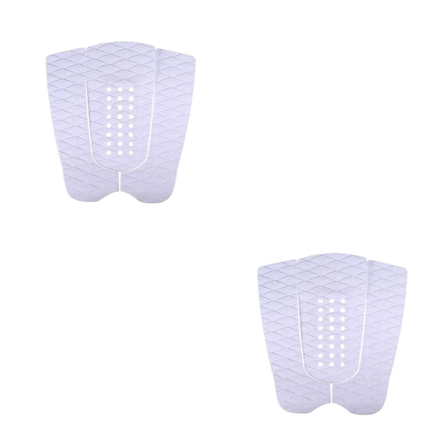 Advancent Pad Tabla de surf Tracción Estable Agujeros redondos Almohadillas Antideslizante Cubierta resistente a la corrosión Deportes Blanco 2piezas