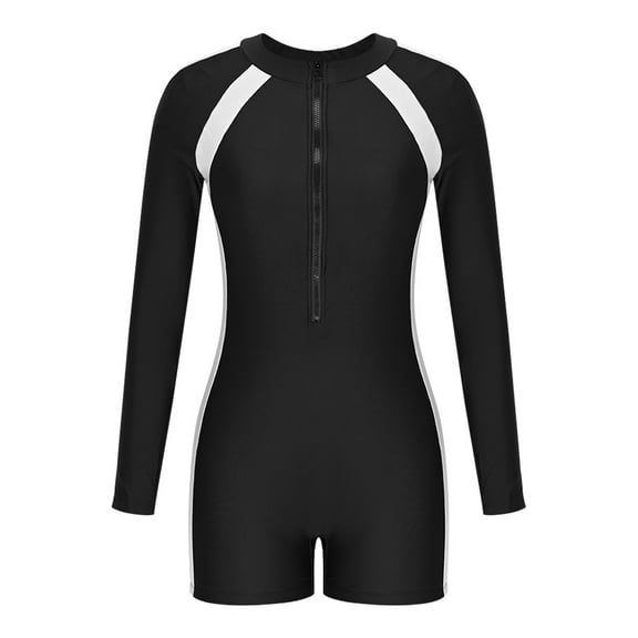 Dreluolixuan Bathing Suits for Women One Piece Wrap Wetsuit Color Block Bathing Suit Beach Holiday Swimwear