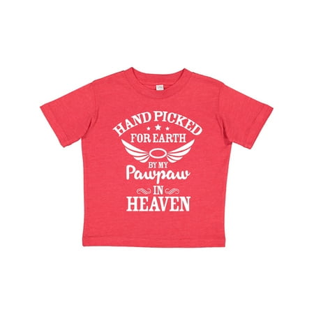 

Inktastic Handpicked for Earth By My Pawpaw in Heaven with Angel Wings Gift Toddler Boy or Toddler Girl T-Shirt