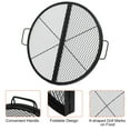 thumbnail image 4 of Heavy-Duty Carbon Steel Fire Pit Grill Grate, 30.5 Inch Round Foldable Portable BBQ Cooking Grid with Non-Stick Coating, Handles for Camping, RV, Backyard, Easy Clean, Rust Resistant, 4 of 8