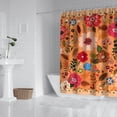 thumbnail image 2 of Waterproof Beautiful Colorful Floral Shower Curtain 72x72 Inch Boho Style Polyester Unique Shower Curtain for Bathroom Hotel Home Decor with 12 Plastic Hooks, 2 of 5