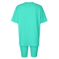 thumbnail image 5 of MAIHAN Women Casual Outfits Spring Outfits for Women 2026 Short Sleeve Tops Shorts Leggings Sets Women 2 Piece Outfits Cotton Outfits Sets, 5 of 6