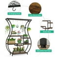 thumbnail image 3 of Tribesigns 6-Tier Plant Stand, 70.9" Tall Plant Shelf with 10 Hanging Hooks, Vase Shape Ladder Plant Stand, Multi-Purpose Plant Display Rack, 3 of 7