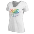 thumbnail image 2 of Women's White Indiana Fever Team Pride Wordmark V-Neck T-Shirt, 2 of 3