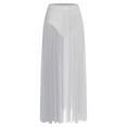 thumbnail image 2 of TiaoBug Womens Lyrical Dance Skirt Rhinestone Flowy Maxi Skirt with Briefs Contemporary Dancewear White XXL, 2 of 5