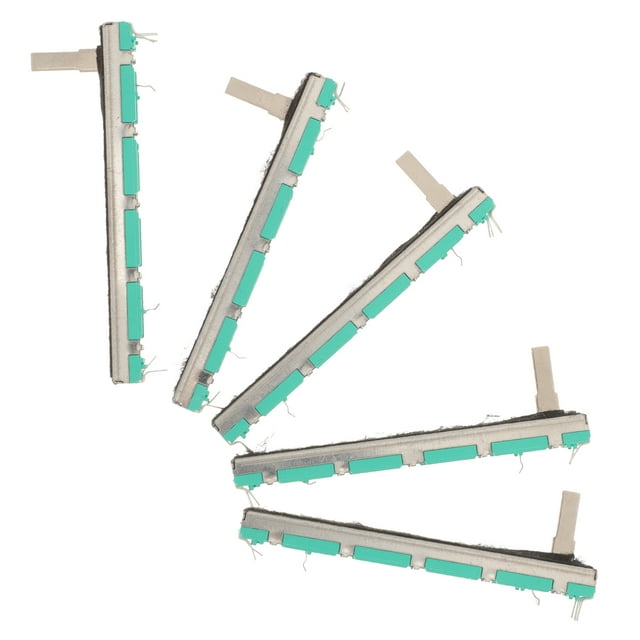 SHOWERORO 5Ud Potenciómetro Lineal De Deslizamiento 75Mm Doble Canales Para Ajuste Preciso De Sonido