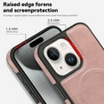 thumbnail image 5 of Magnetic for iPhone 14 Premium PU Leather Case,Built-in Invisible Stand [Compatible with Magsafe] Protective Slim Kickstand Phone Cover Compatible with iPhone 14, Rosegold, 5 of 10