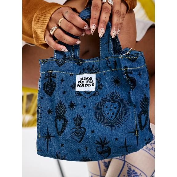 Hija De Tu Madre, Unisex Sacred Heart Graphic Tote Bag, One-Size