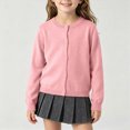 thumbnail image 2 of HFHAPW Girls Boys Cardigan Long Sleeve Button Down Sweater Toddler Kids Knit School Uniforms Sweaters,6-12 M, 2 of 9