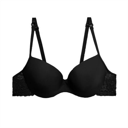 

QIPOPIQ Bras for Women Clearance Woman s Solid Push Up T-shirt Bra Underwear Gathering Lace Underwear Daily Bra