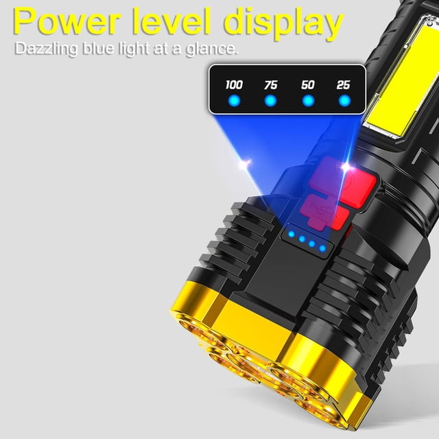 TFixol Compact USB Rechargeable LED Flashlight with COB Light, Portable Mini Work Light for Outdoor Use, Built-in Lithium Battery, ABS Material, Available in Silver/Gold/Black