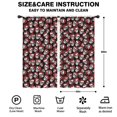 thumbnail image 2 of Blackout Kids Curtains,Black Red Rose Skull Pattern Childrens Insulated Curtains Set Of 2,Bedroom Essentials,Toddler Room Decor 42x84in(106x213cm), 2 of 5