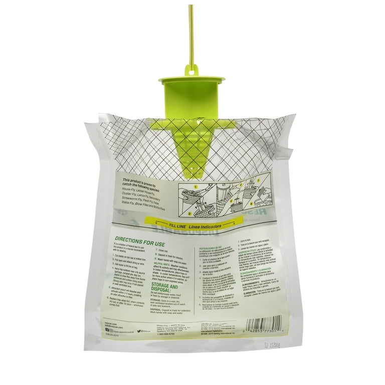 RESCUE Outdoor Disposable Hanging Fly Trap 6 Count