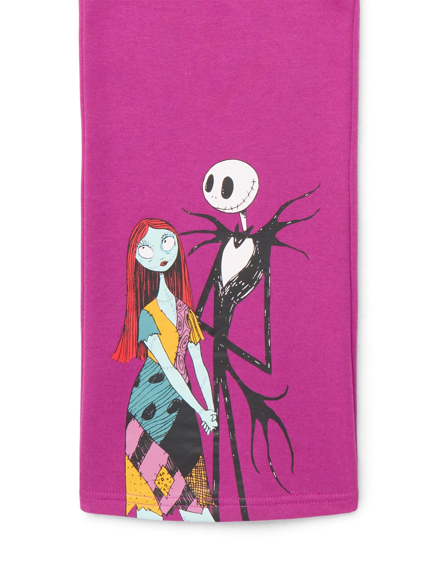 Disney Nightmare Before Christmas Girls Wide Leg Fleece Sweatpants, Sizes 4-16