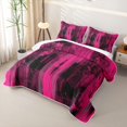 thumbnail image 3 of Erosebridal Hot Pink Line Twin Quilt Set,Abstract Paint Texture Twin Coverlet Set For Girls,2 Pieces, 3 of 7