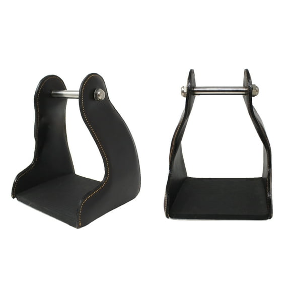 5-1/4" W Lightweight Aluminum Endurance Aussie Saddle Stirrups 109ST340BR