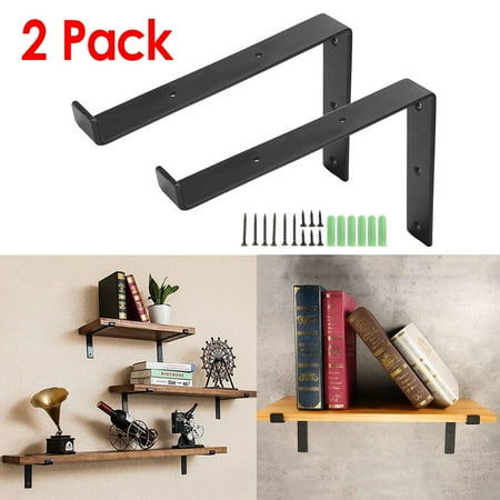 Shelf Brackets 2 Pack 8 L X 6 H Handcrafted Forged Black Iron