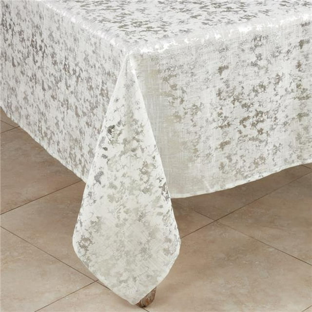 Saro Lifestyle 1385.S52S 52 in. Foil Print Tablecloth