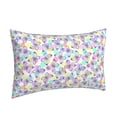 thumbnail image 2 of Naloa Butterflies on Polka Dots Pillowcase, Throw Pillowcase, Wrinkle-Free, Stain-Resistant with Hidden Zipper for Bedroom Sofa - 16"x24", 2 of 9