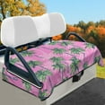 thumbnail image 2 of Yuyamidu Coconut Tree Golf Cart Seat Covers Pink Golf Cart Seat Towel Blanket Fluffy Club Car Cushion Covers Fits 2-Seat Golf Carts, 2 of 8