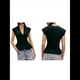 thumbnail image 3 of Blusa de Corta con Botones y Dobladillo con Volantes para Mujer, Estilo Bohemio Y2K, Estilo Cárdigan con Ribete de Encaje, para Verano Negro XL, 3 of 7