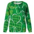 thumbnail image 4 of WXLWZYWL Trendy Sweatshirts For Women 2023 Women Classic St. Patrick Print Crewneck Long Sleeve Loose Sweatshirt Tops, 4 of 5